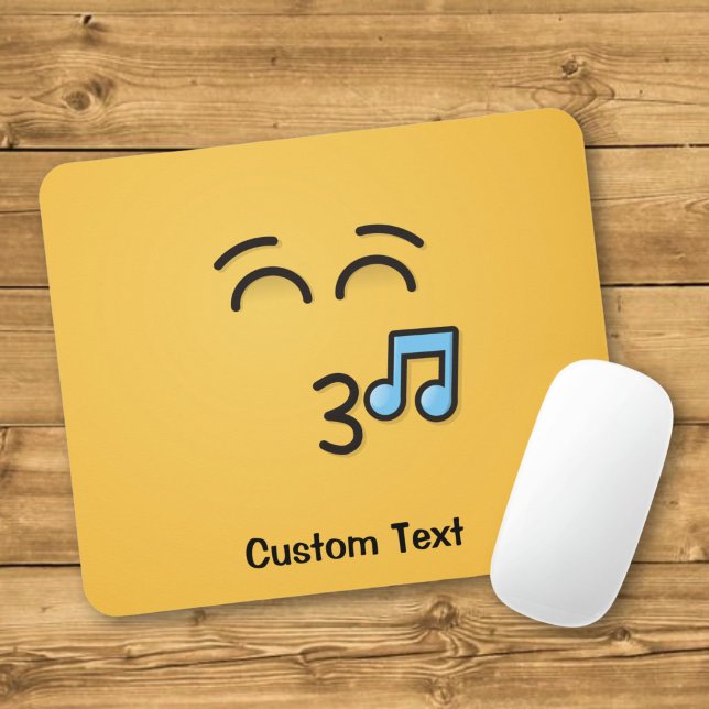Whistling Face with Smiling Eyes Mouse Pad (Creator Uploaded)