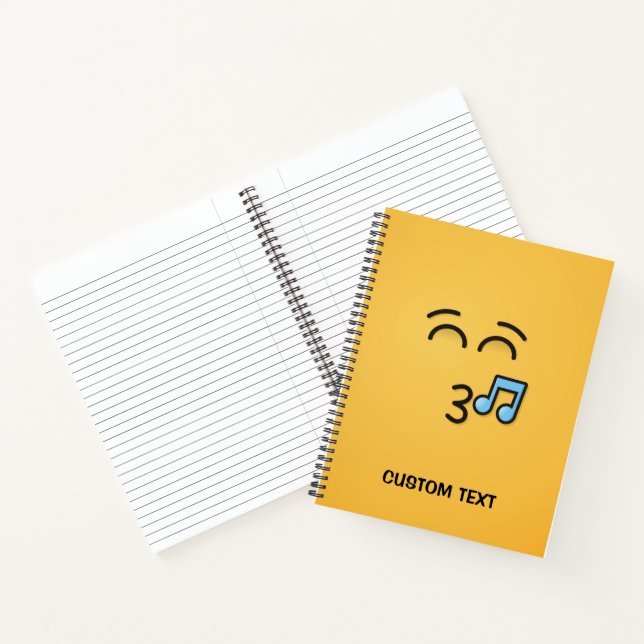 Whistling Face with Smiling Eyes Notebook (Inside)