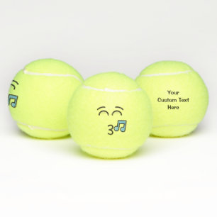 Whistling Face with Smiling Eyes Tennis Balls