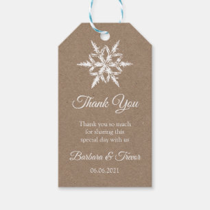 Whit & Kraft Snowflakes Winter Wedding Thank You Gift Tags