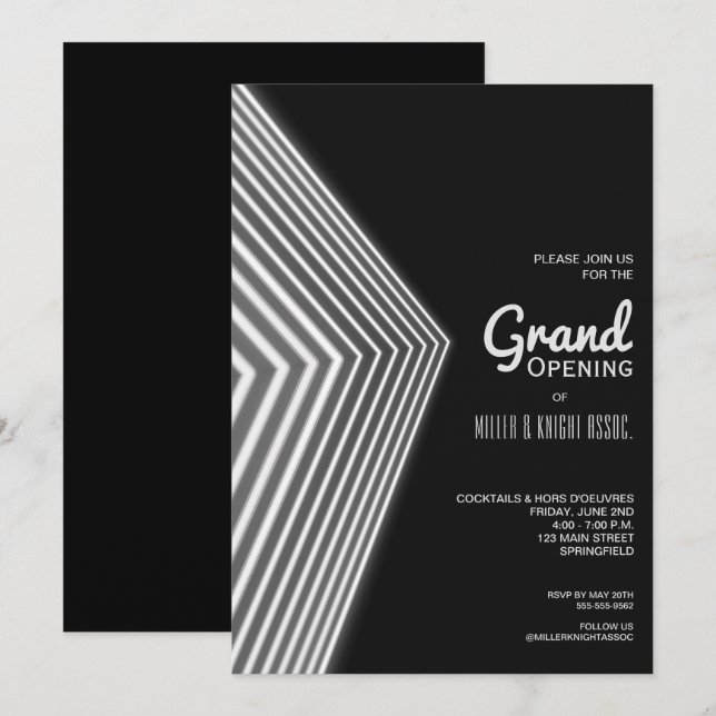 Whit Neo Business Grand Opening Invitation (Front/Back)