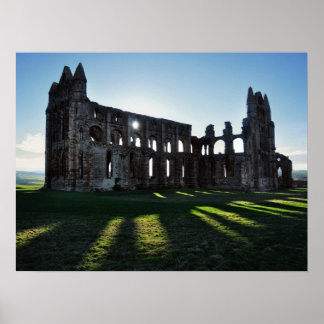 Whitby Abbey at sunset Poster