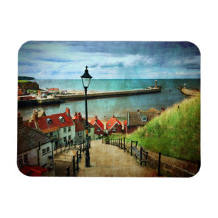 Whitby Harbour from 199 Steps Magnet