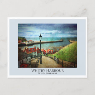 Whitby Harbour from 199 Steps Postcard