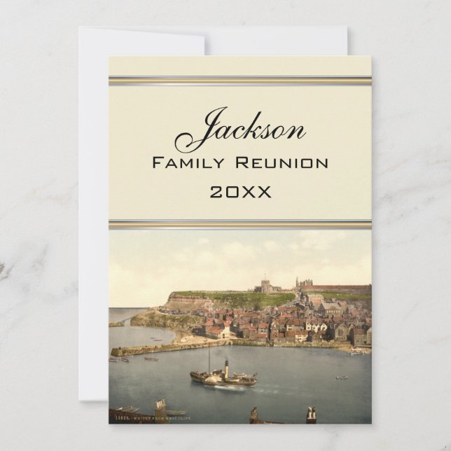 Whitby II, Yorkshire, England Family Reunion Invitation (Front)