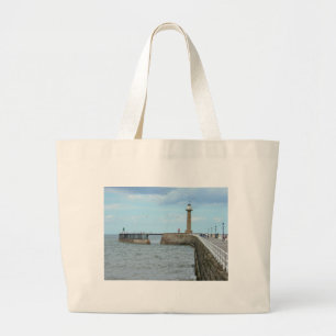 Whitby in North Yorkshire, England. Large Tote Bag