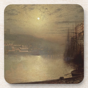 Whitby (oil on canvas) coaster
