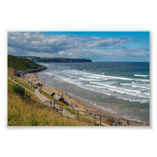 Whitby Sands and Coastal Cliffs, North Yorkshire Photo Print
