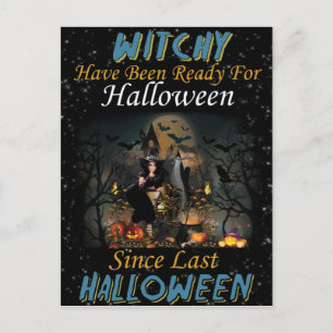 Whitchy Says Happy Halloween Postcard