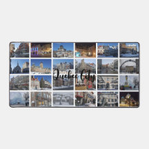 White 24 Photo Collage Grid Travel Custom