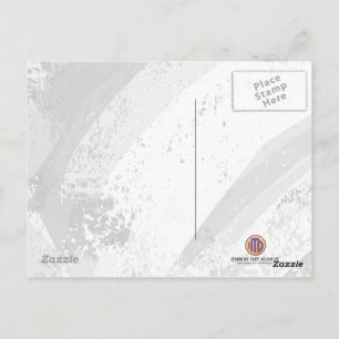 White 30 Decade Birthday Postcard