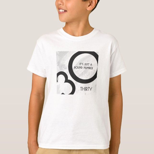 White 30 Decade Birthday T-Shirt (Front)