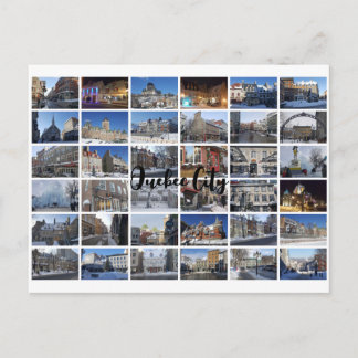 White 36 Photo Collage Grid Travel Custom Postcard