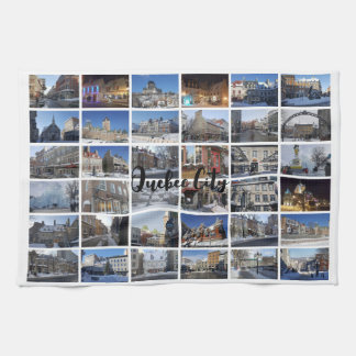 White 36 Photo Collage Grid Travel Custom Tea Towel