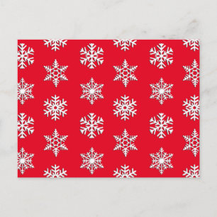 White 3-d snowflakes, Customisable Background Postcard