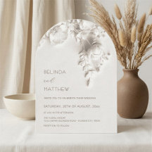 White 3D Flowers Roses Casual Wedding