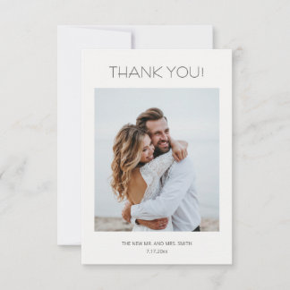 White 3D Flowers Roses Thank You Card