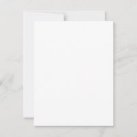White 4.25" x 5.6" Blank Graduation Announcement