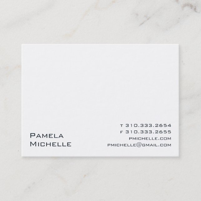 White #500 business card (Front)