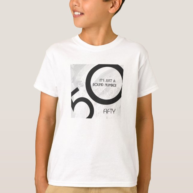 White 50 Decade Birthdday T-Shirt (Front)