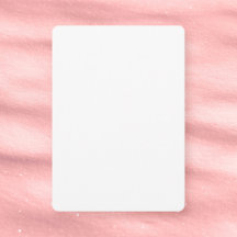 White 5" x 7" Semi-Gloss Rounded Blank Baby Shower