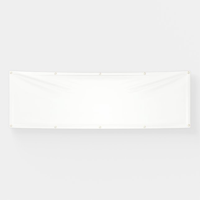 White 8 Foot Vinyl With Metal Grommets Banner (Horizontal)