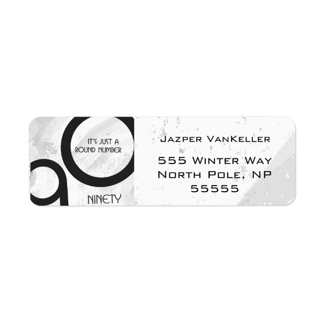 White 90 Decade Birthday (Front)