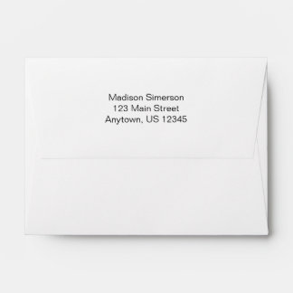 White A6 4x6 Back Flap Return Address Envelopes