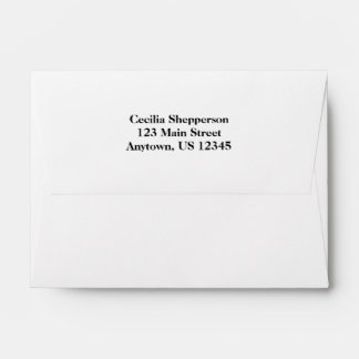 White A6 4x6 Back Flap Return Address Envelopes