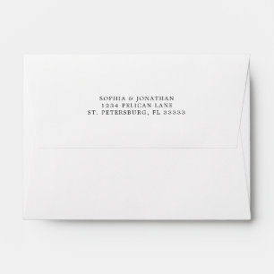 White A6 Wedding Invitation Envelope