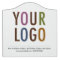 White Acrylic Logo Sign Small Custom Door Sign