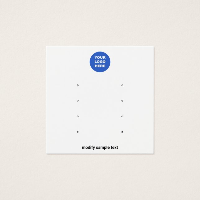 White Add Logo Multiple 8 Stud Earring Hole (Front)