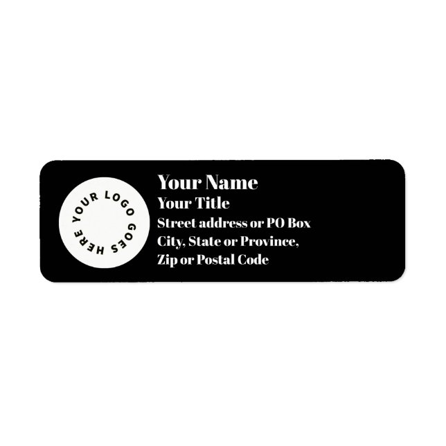 White Add Your Logo Return Address (Front)