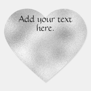 White Add Your Own Text Heart Sticker