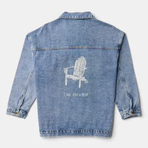 White Adirondack Chair Personalized Souvenir Denim Jacket