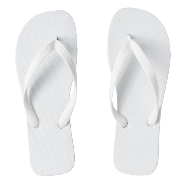 White Adult Flip Flops Replace Image For Your Own (Footbed)