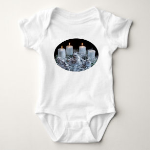 White Advent Wreath Baby Bodysuit