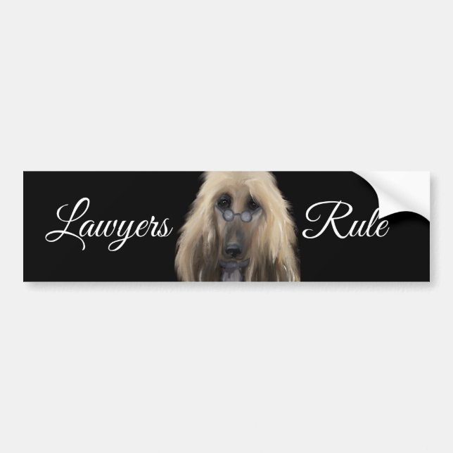 White Afghan Hound    Bumper Sticker (Front)