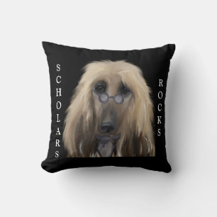 White Afghan Hound    Cushion