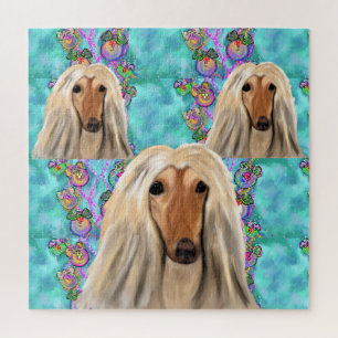 White Afghan Hound     Jigsaw Puzzle