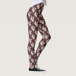 White Afghan Hound Leggings