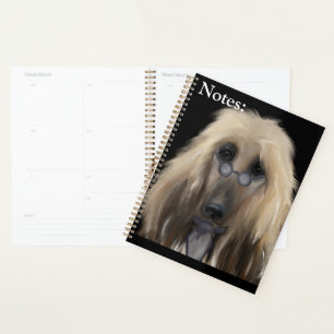 White Afghan Hound    Planner
