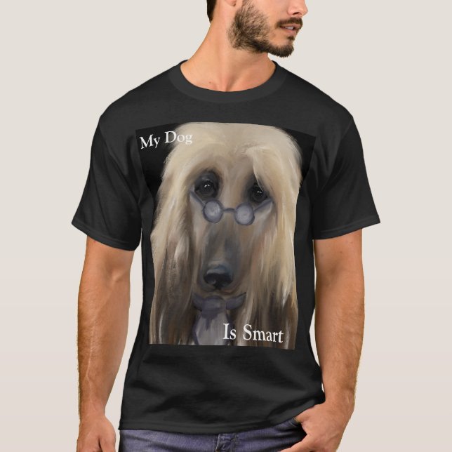 White Afghan Hound    T-Shirt (Front)