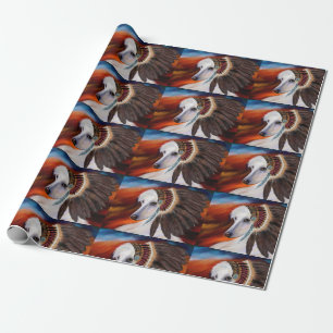 White Afghan Hound Wrapping Paper