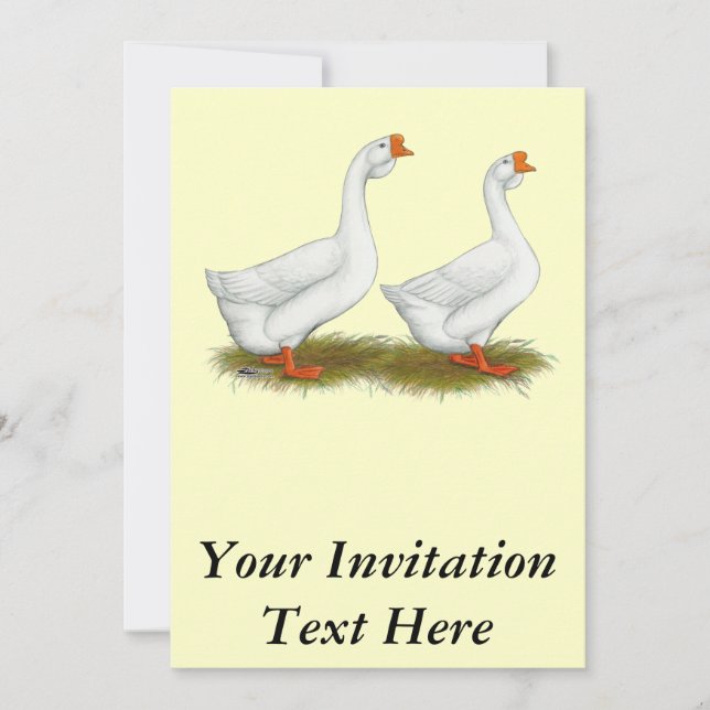 White African Geese Invitation (Front)