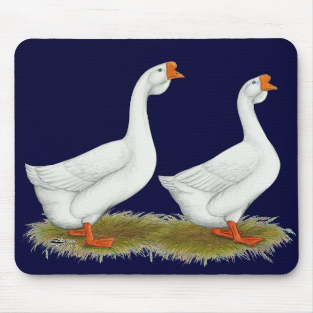 White African Geese Mouse Mat (Front)