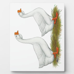 White African Geese Plaque