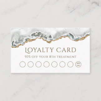 White agate loyalty card