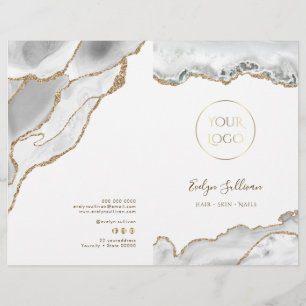 white agate service menu brochure