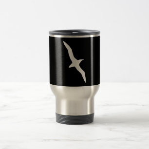 White Albatross Bird In Flight Travel Mug